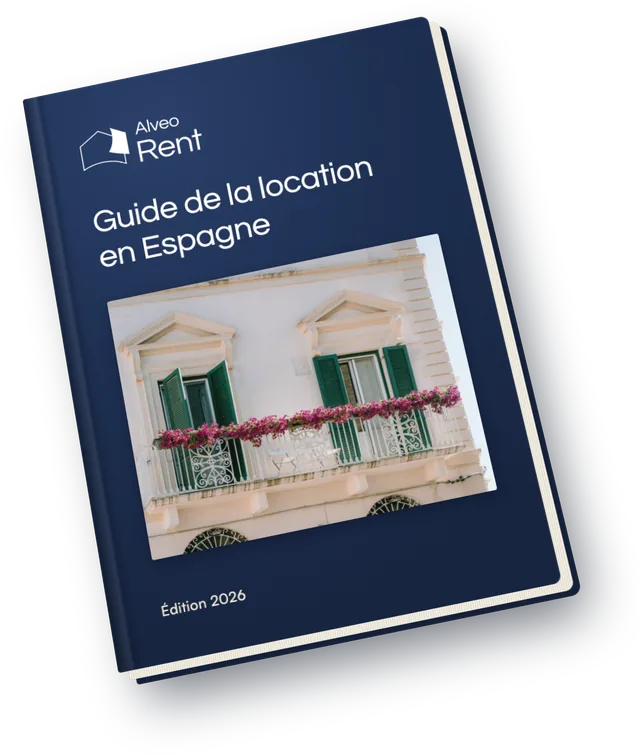 Couverture du guide de la location en Espagne, Alveo Rent 2026